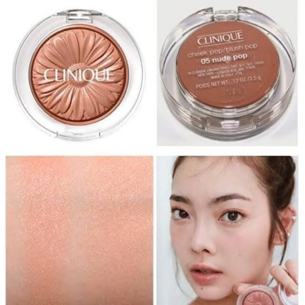 Clinique NEW Cheek Pop Blush Pop 05 Nude Pop Compact Makeup Net Wt. .12 Oz/3.5 g